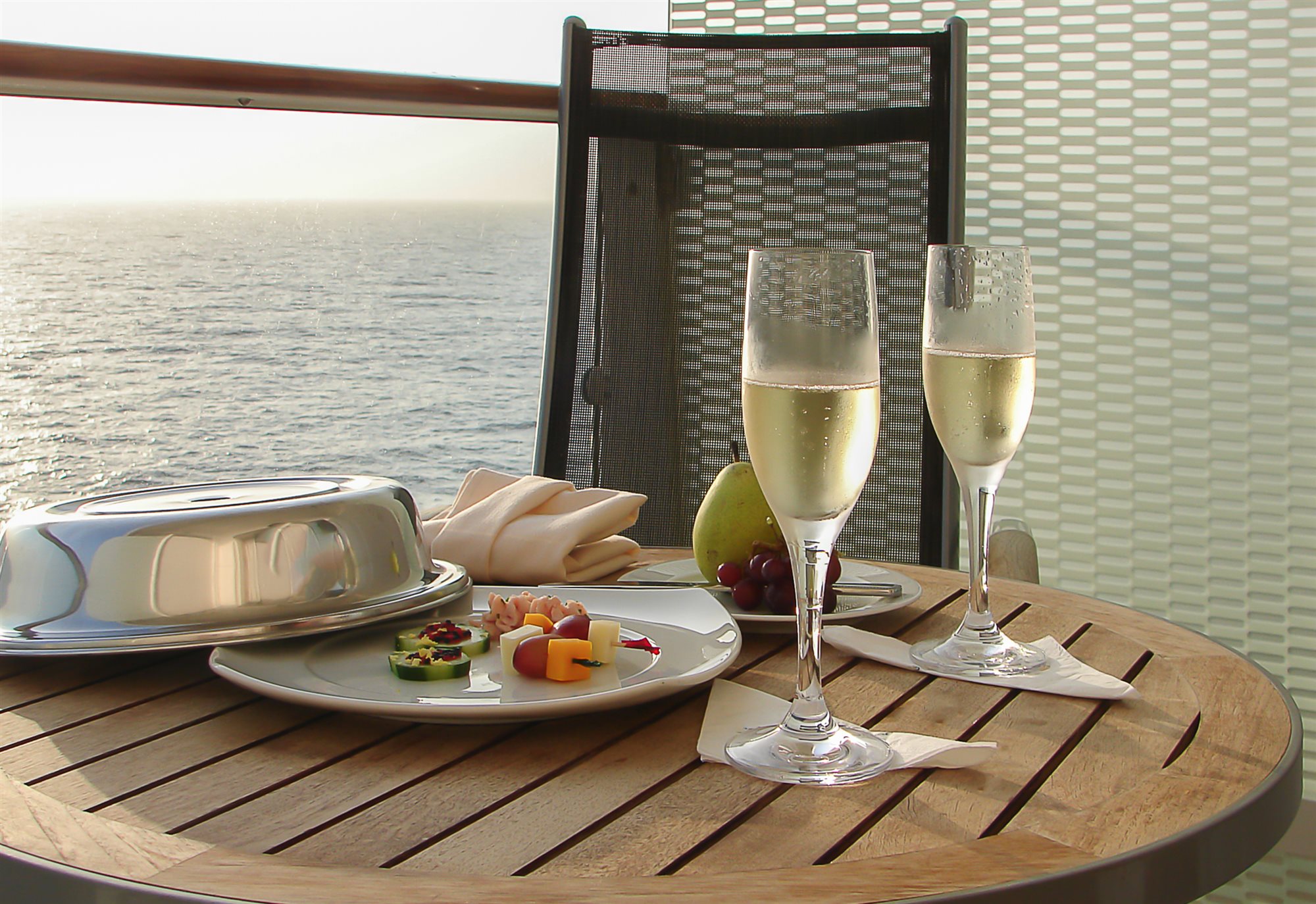 Silversea group cruise — an ultra-luxury Silversea ship at sea